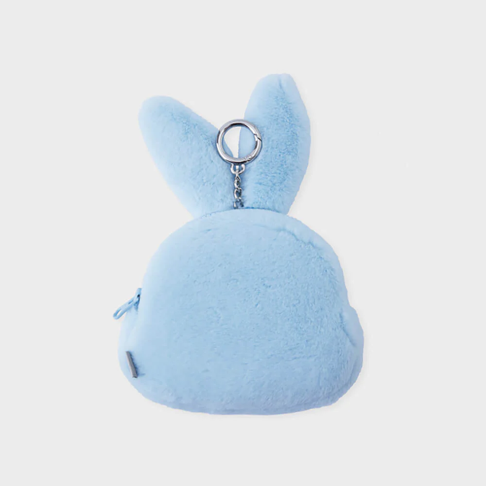 NewJeans TOKKI Plush Face Pouch (Blue) - Image 3