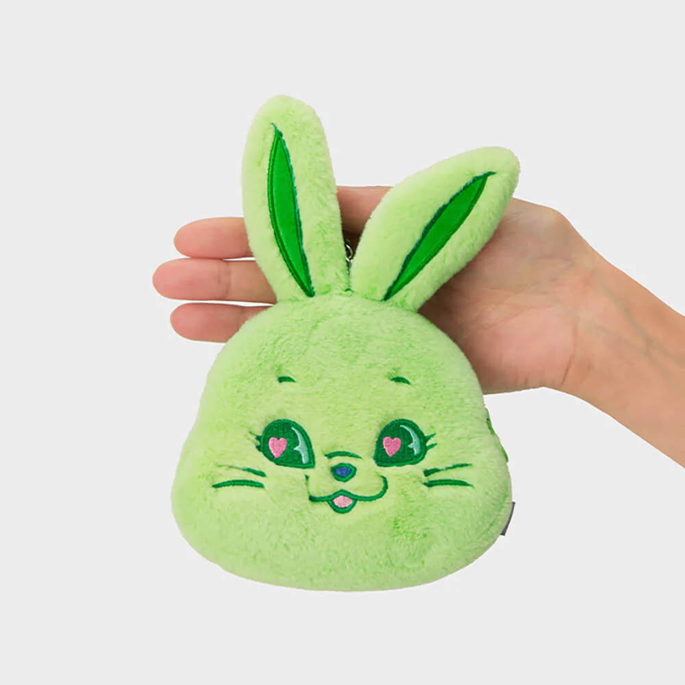 NewJeans TOKKI Plush Face Pouch (Green) - Image 2