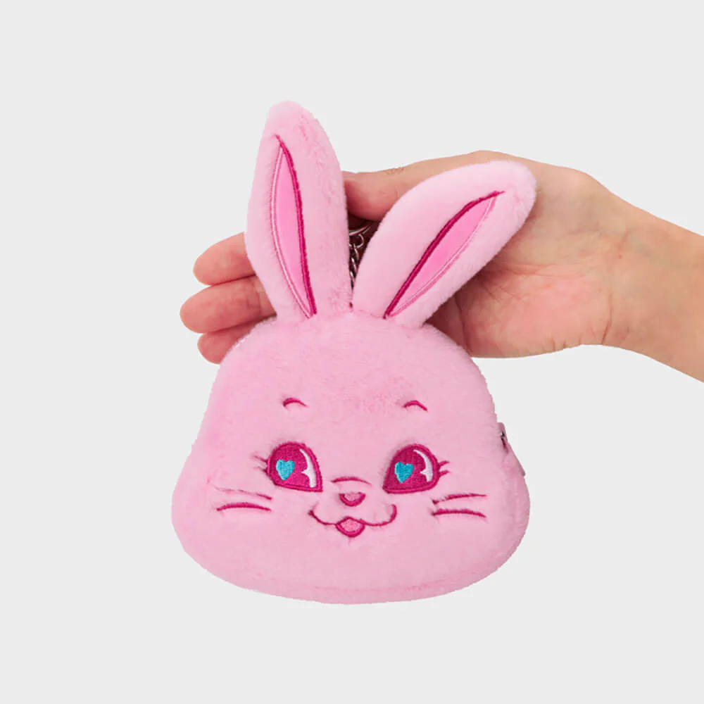 NewJeans TOKKI Plush Face Pouch (Pink) - Image 2