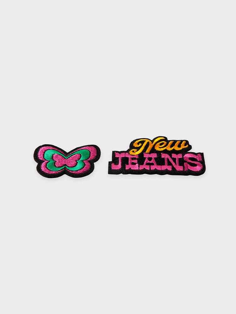 NewJeans X COLLER Get Up Butterfly Embroidered Patch Reversible Sticon (2pcs) - Image 4