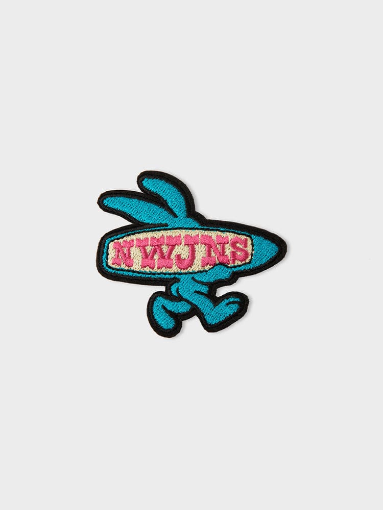 NewJeans X COLLER Get Up Rabbit Embroidered Patch Reversible Sticon (2pcs) - Image 5