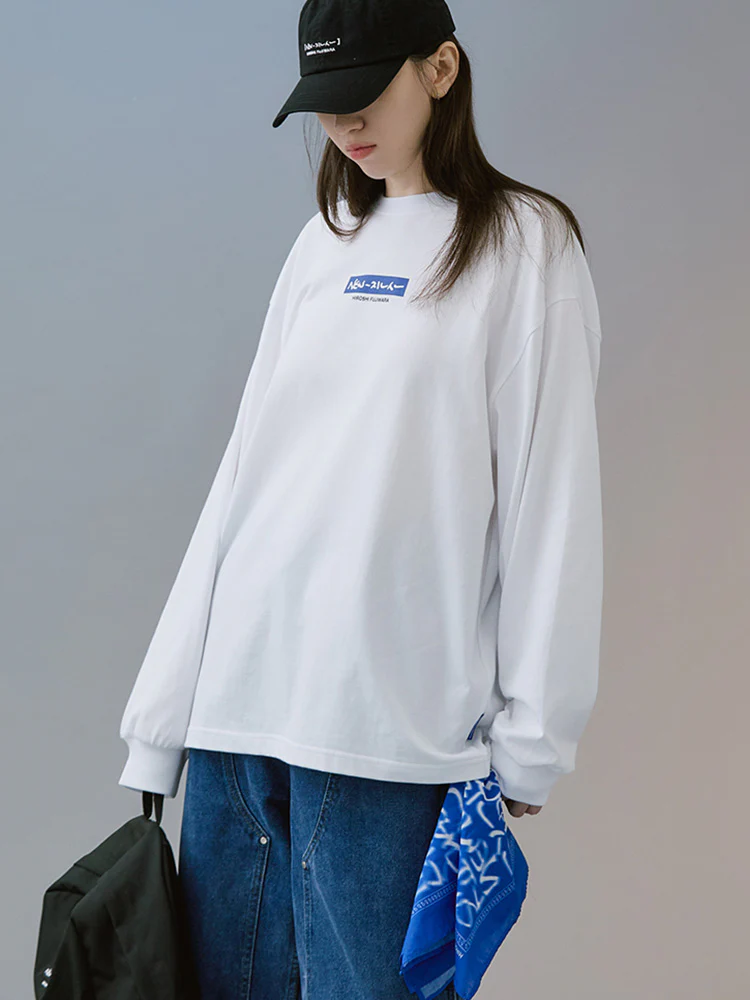 NewJeans X Hiroshi Fujiwara COLLER Long Sleeve Shirt Ver. 2 (WHITE) - Image 3