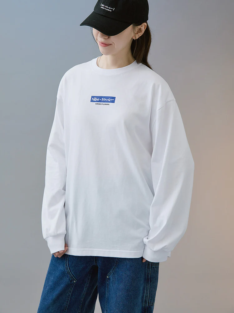 NewJeans X Hiroshi Fujiwara COLLER Long Sleeve Shirt Ver. 2 (WHITE) - Image 6