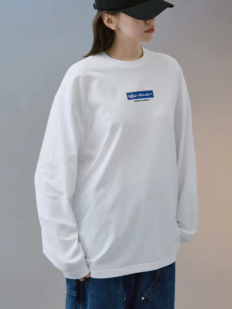 NewJeans X Hiroshi Fujiwara COLLER Long Sleeve Shirt Ver. 2 (WHITE) - Image 7