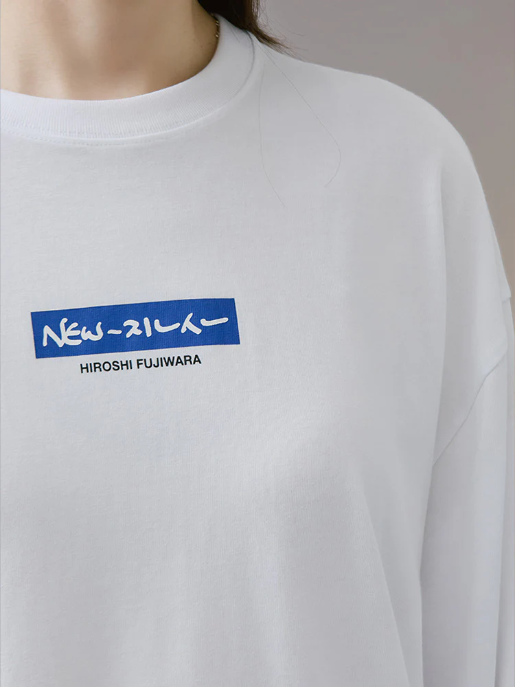 NewJeans X Hiroshi Fujiwara COLLER Long Sleeve Shirt Ver. 2 (WHITE) - Image 8