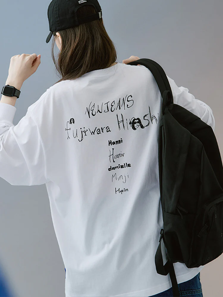 NewJeans X Hiroshi Fujiwara COLLER Long Sleeve Shirt Ver. 3 (WHITE) - Image 7