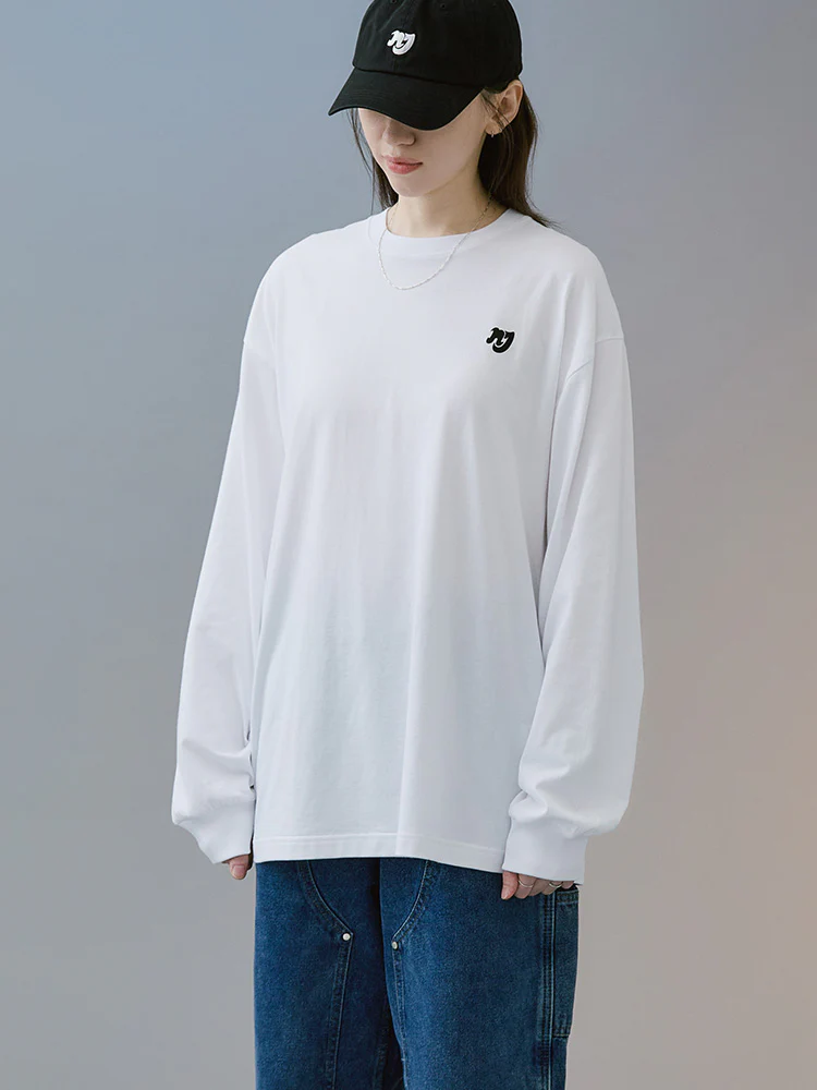 NewJeans X Hiroshi Fujiwara COLLER Long Sleeve Shirt Ver. 3 (WHITE) - Image 8