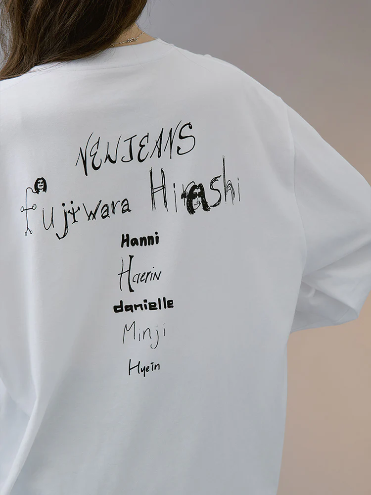 NewJeans X Hiroshi Fujiwara COLLER Long Sleeve Shirt Ver. 3 (WHITE) - Image 9